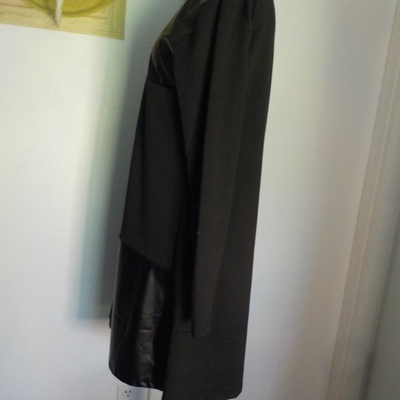 Black Leather Patch Dress - Picture 6 of 9